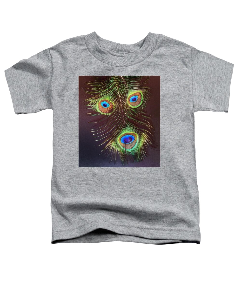 Peacock Toddler T-Shirt featuring the photograph Raffiki Peacock by Doris Aguirre