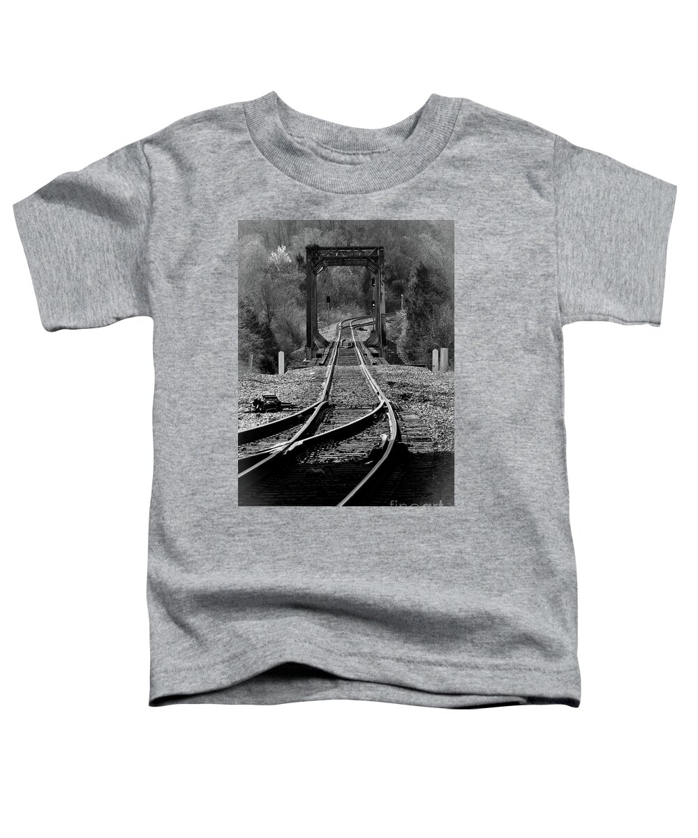Rails Toddler T-Shirt featuring the photograph Rails by Douglas Stucky