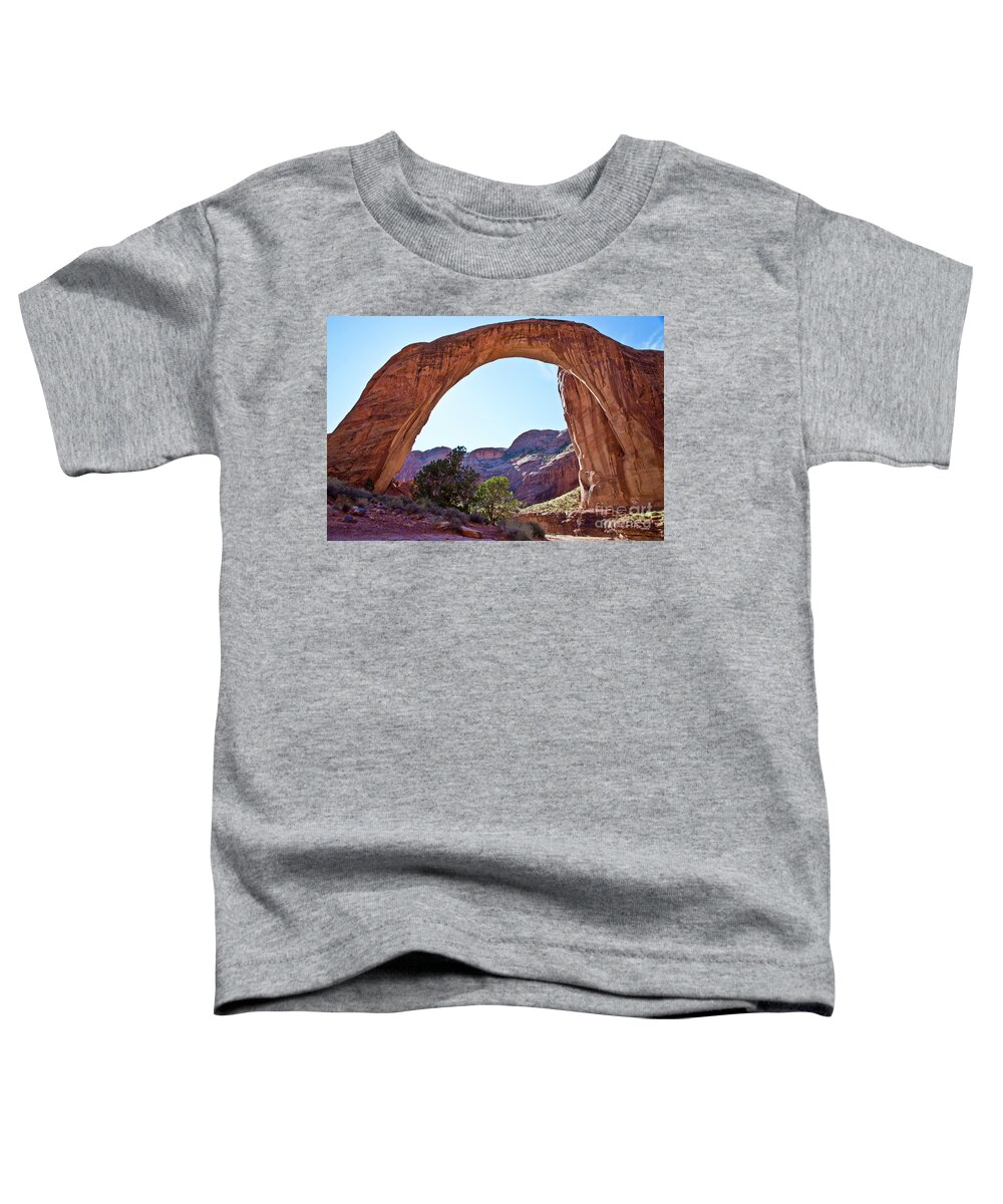 Arizona Toddler T-Shirt featuring the photograph Rainbow Bridge by Kathy McClure