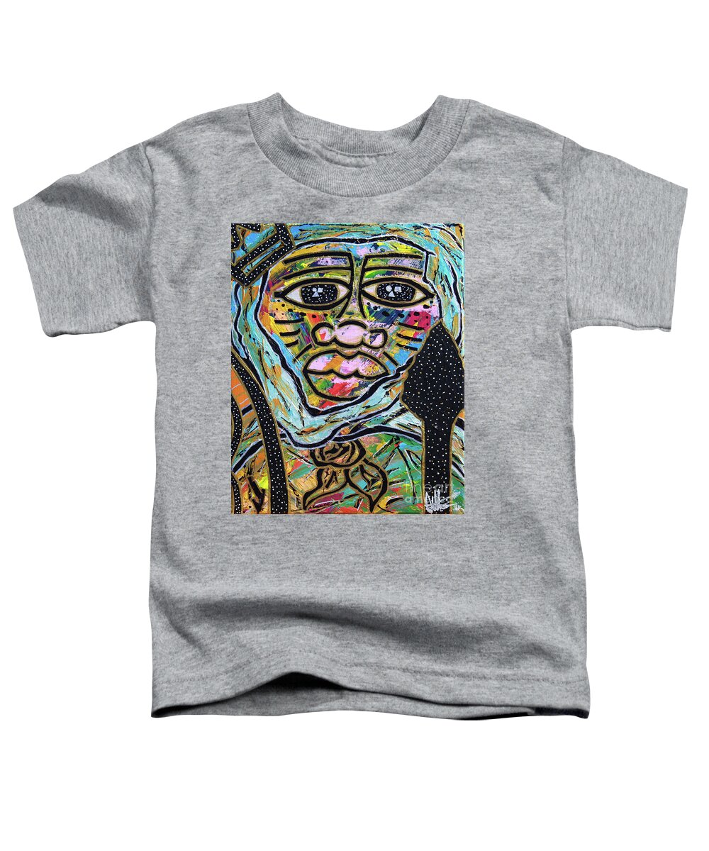  Toddler T-Shirt featuring the painting Raise Moor Kings by Odalo Wasikhongo