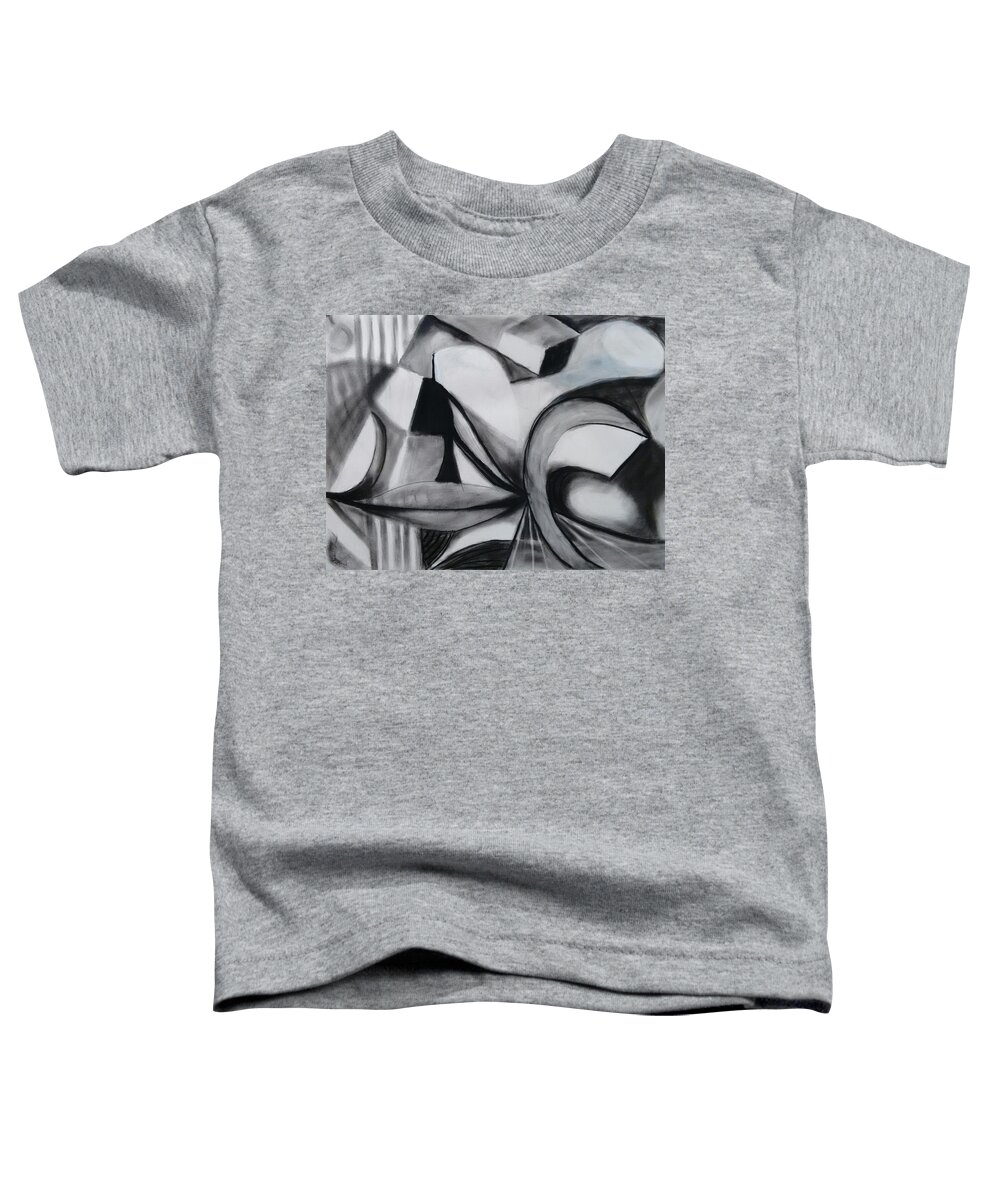 Abstract Toddler T-Shirt featuring the painting Random Shapes by Nicolas Bouteneff