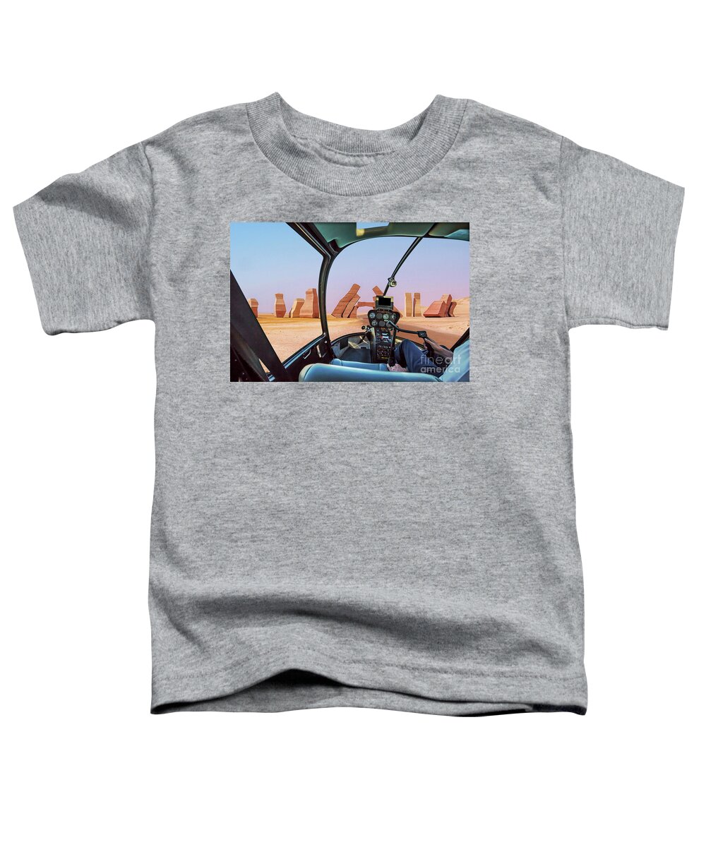 Sharm El Sheik Toddler T-Shirt featuring the photograph Ras Mohammed Helicopter by Benny Marty