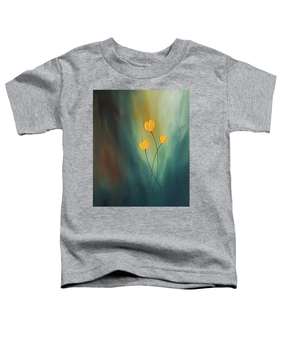 Abstract Art Toddler T-Shirt featuring the painting Rays of Hope by Carmen Guedez