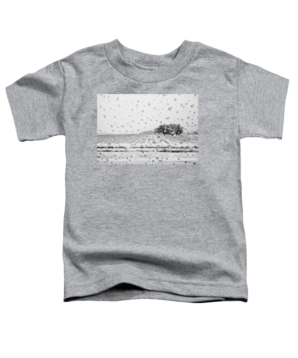 Winter Toddler T-Shirt featuring the photograph Rain and snow by Elisabeth Derichs