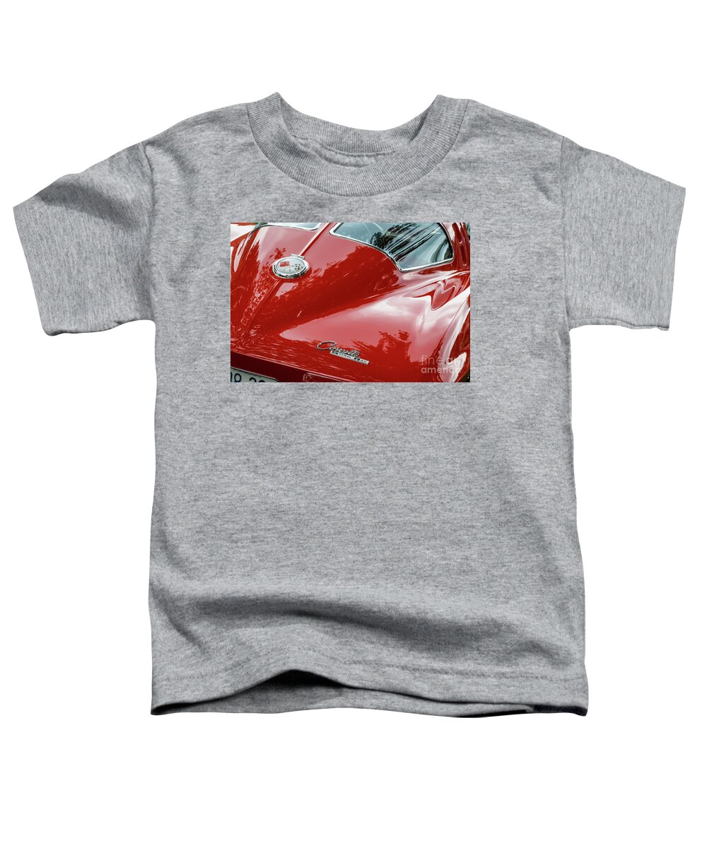 Corvette Toddler T-Shirt featuring the photograph Red 1963 Corvette by Dennis Hedberg