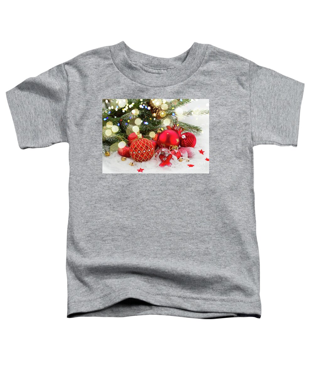 Anastasy Yarmolovich Toddler T-Shirt featuring the photograph Red Christmas by Anastasy Yarmolovich