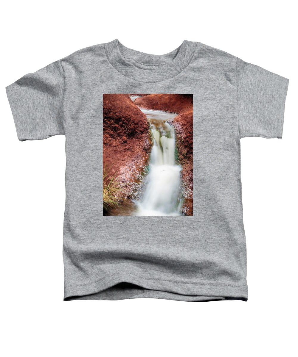 Kauai Toddler T-Shirt featuring the photograph Red Falls by Jason Wolters