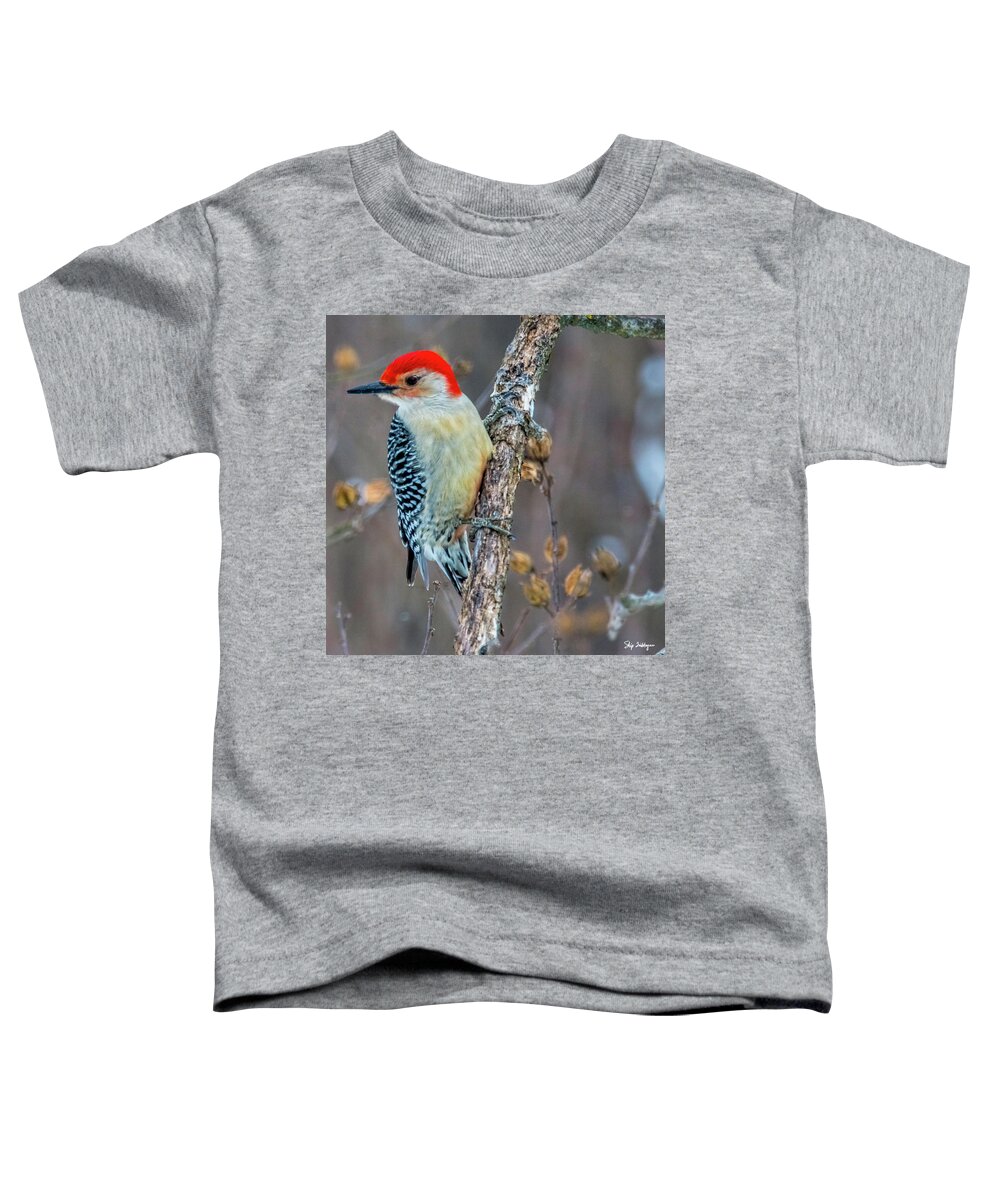 Woodpecker Toddler T-Shirt featuring the photograph Redbellied Woodpecker by Skip Tribby