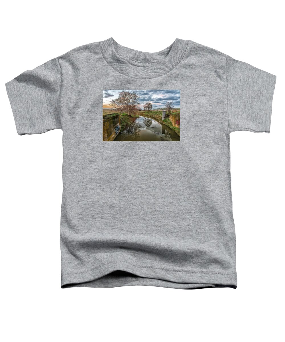 Brentwood Toddler T-Shirt featuring the photograph Reflecting on Marsh Creek by Robin Mayoff