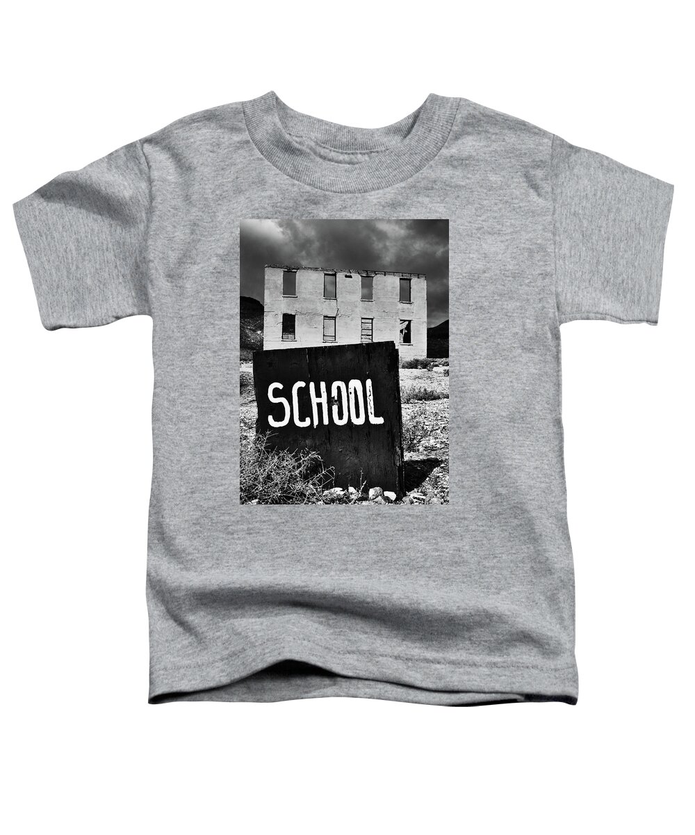 Death Valley National Park Toddler T-Shirt featuring the photograph Rhyolite Ghost Town School by Kyle Hanson