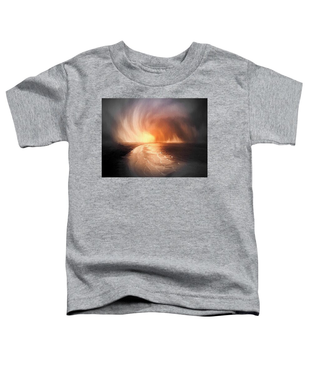 Ocean Toddler T-Shirt featuring the digital art Riking Cove by Don DePaola