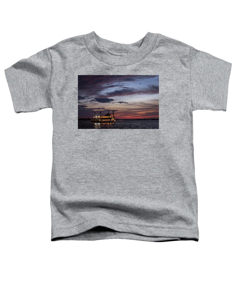 Terry D Photography Toddler T-Shirt featuring the photograph River Lady at Sunset Island Heights NJ by Terry DeLuco