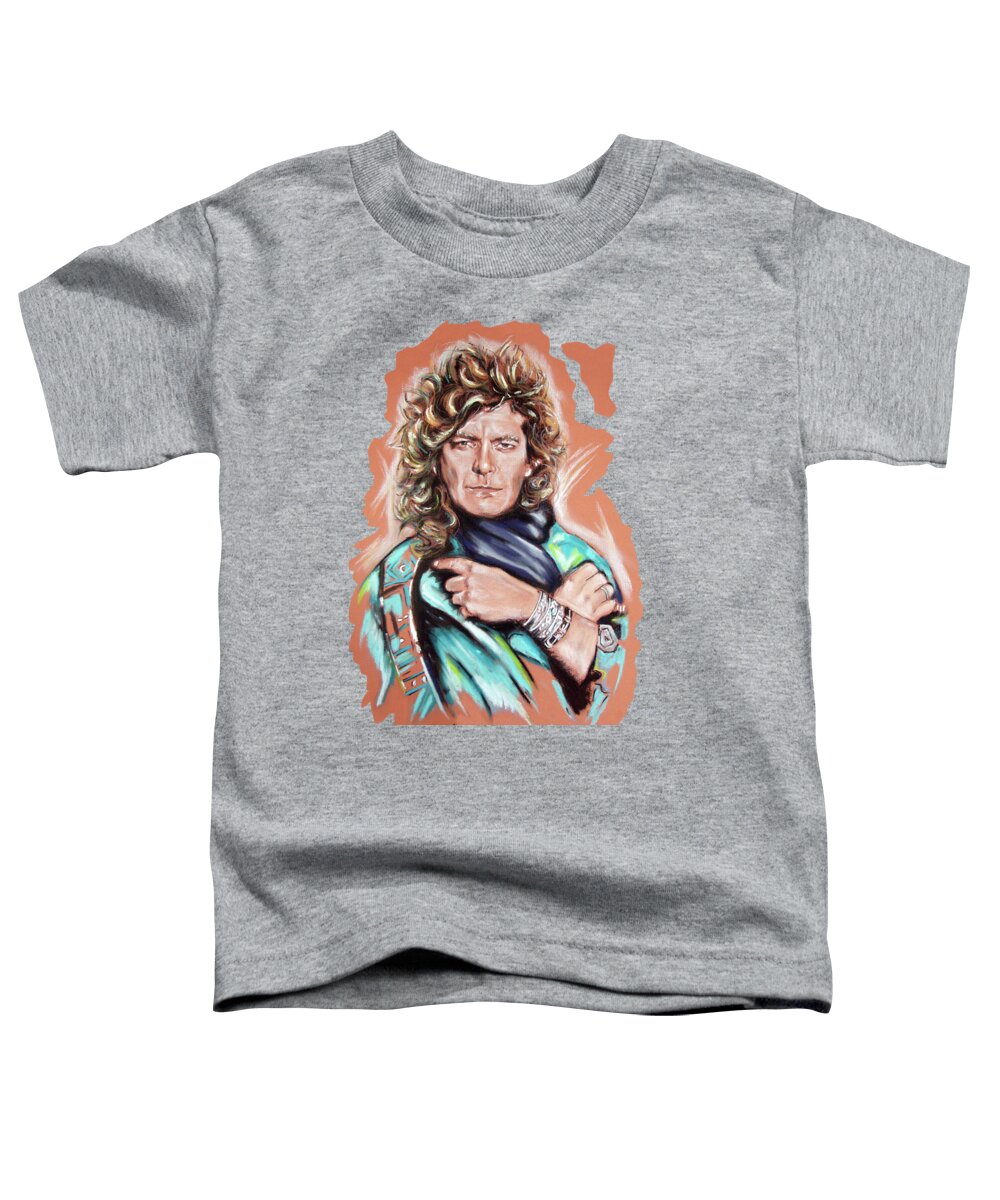 Robert Plant Toddler T-Shirt featuring the pastel Robert Plant by Melanie D