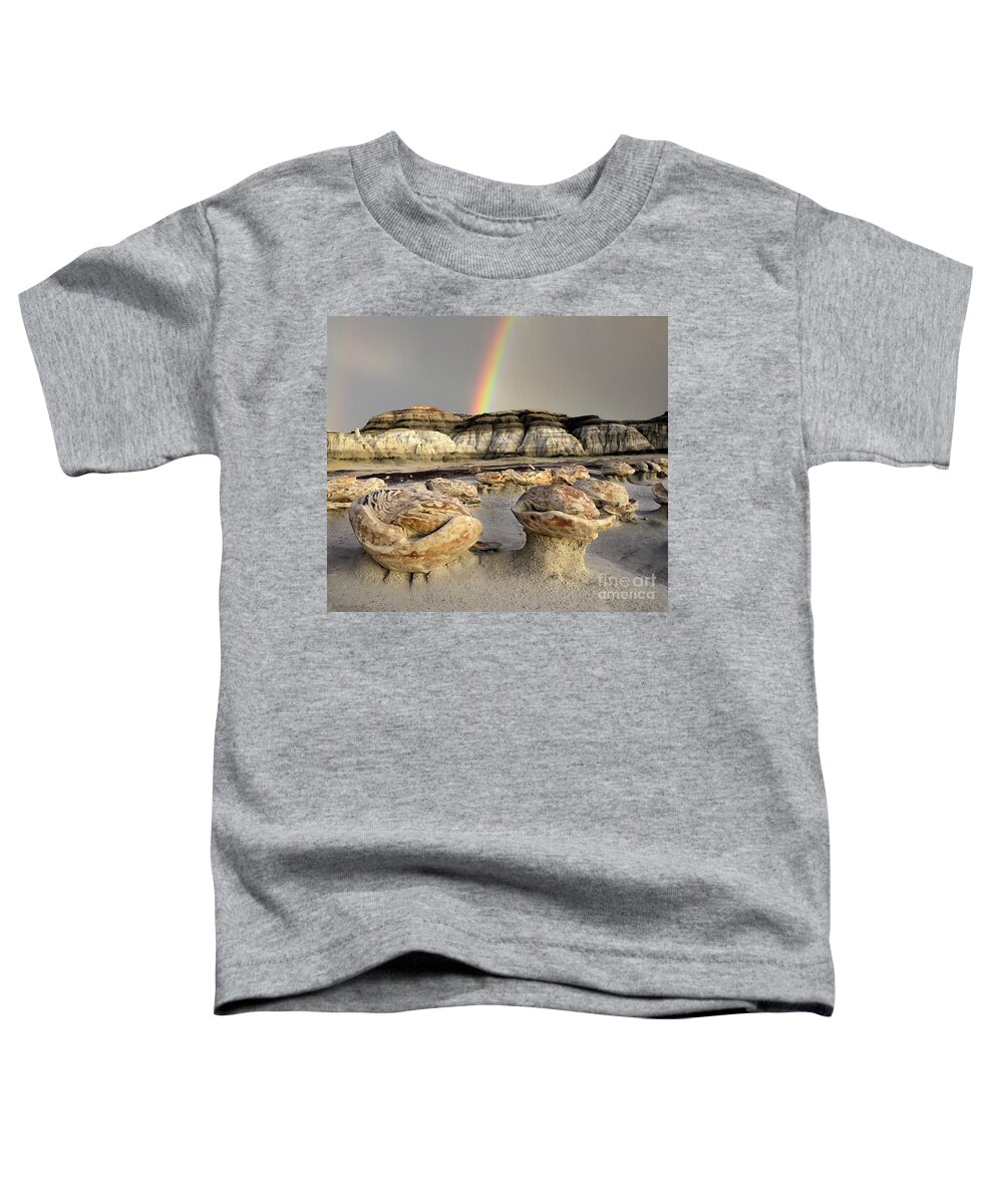 Hoodoo Toddler T-Shirt featuring the photograph Rocks and Rainbows by Bob Christopher