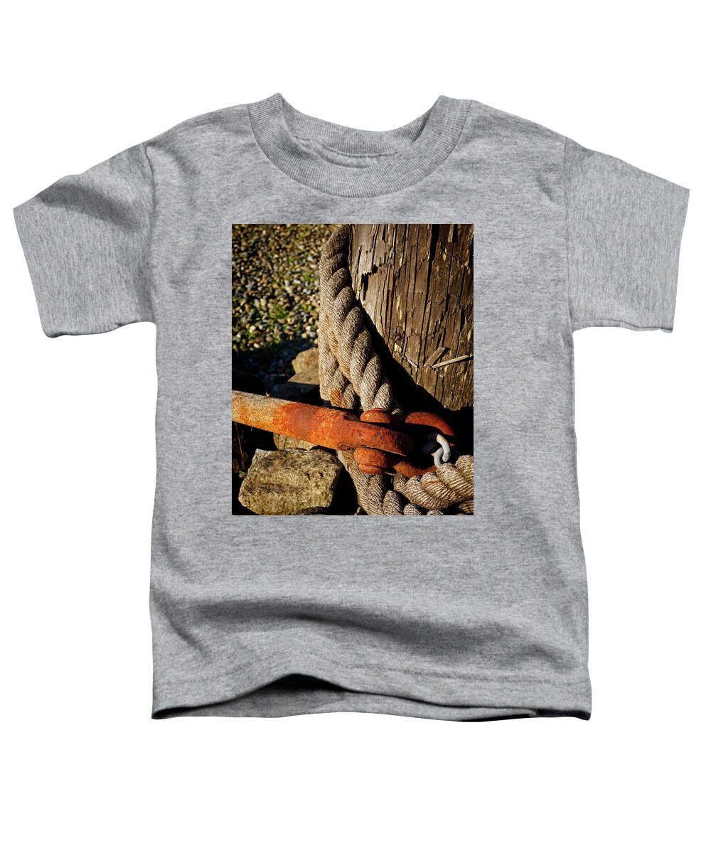 Rope Toddler T-Shirt featuring the photograph Rope and Rust - 365-347 by Inge Riis McDonald