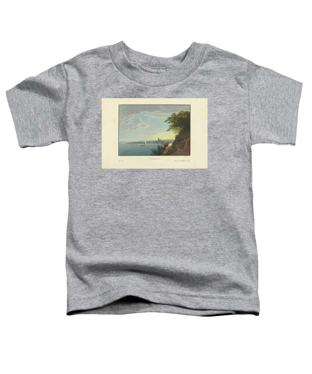 Italy  Lake Garda. C. Rordorf After Johann Jakob Wetzel (17811834). Toscolano. Lago Di Garda. Sea Toddler T-Shirt featuring the painting Rordorf after Johann Jakob Wetzel by MotionAge Designs