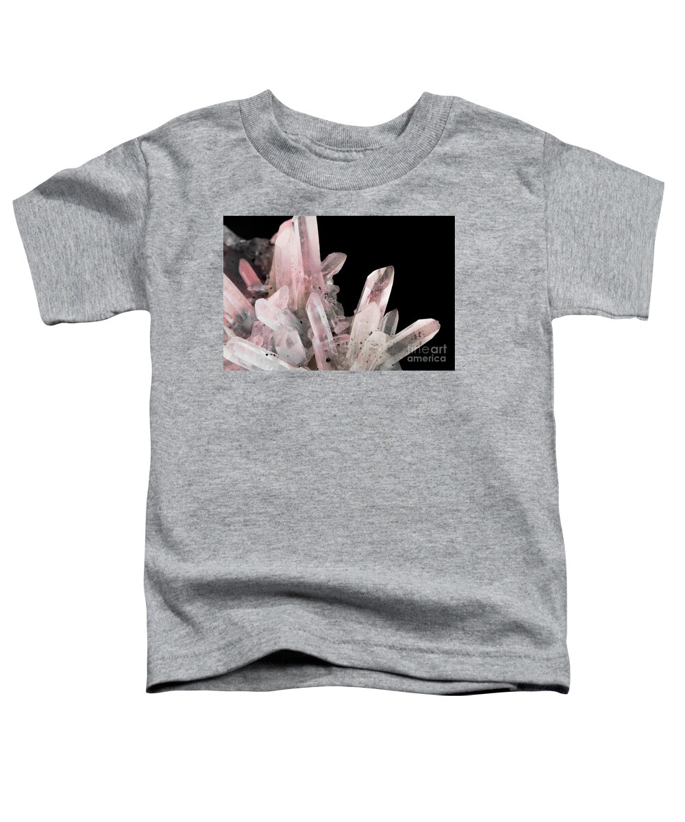 Pink Toddler T-Shirt featuring the photograph Rose Quartz Crystals by Emanuela Carratoni