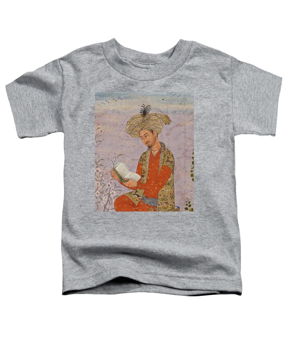 Babur Shah Toddler T-Shirt featuring the digital art Royal Reader by Asok Mukhopadhyay