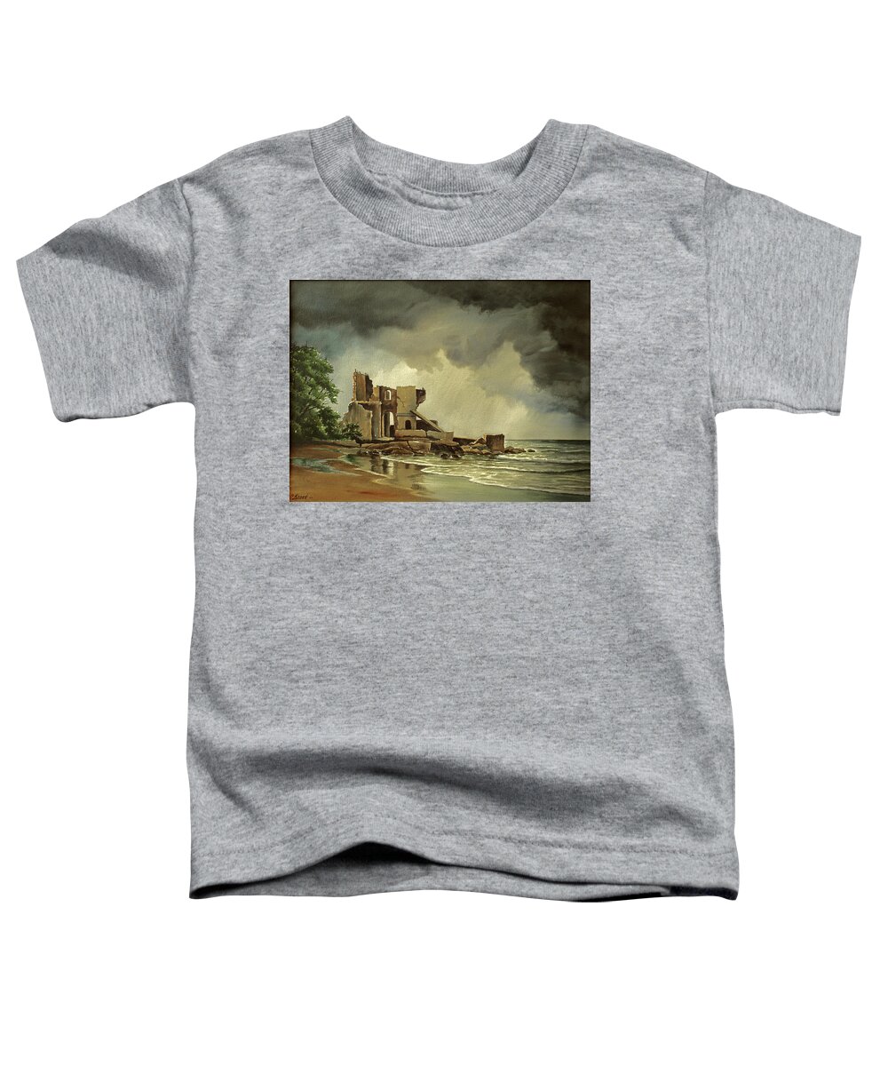 Landscape Toddler T-Shirt featuring the painting Ruins near Kenosha by Paul Krapf