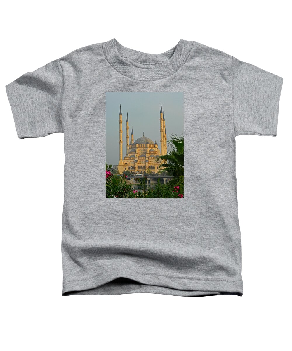 Turkey Toddler T-Shirt featuring the photograph Sabanci Central Mosque in Adana Turkey by Alan Toepfer