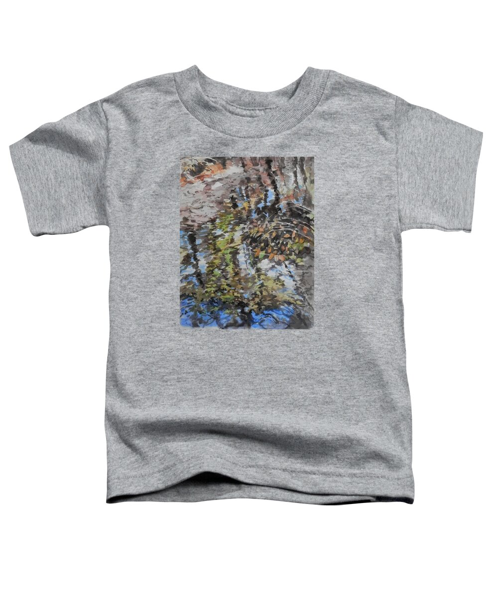 Landscape Toddler T-Shirt featuring the painting Sabbath Creek Reflections by Martha Tisdale