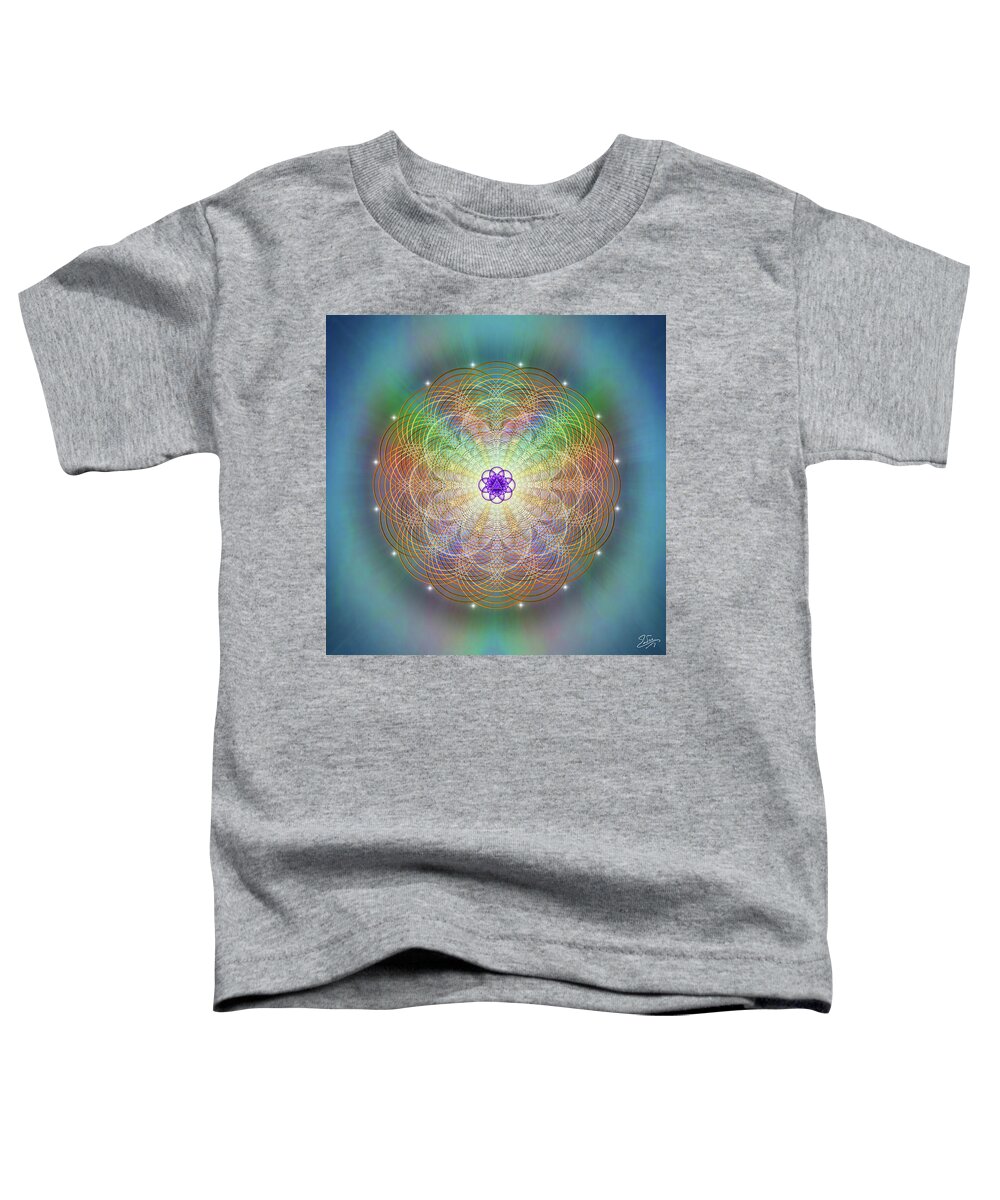 Endre Toddler T-Shirt featuring the digital art Sacred Geometry 676 by Endre Balogh