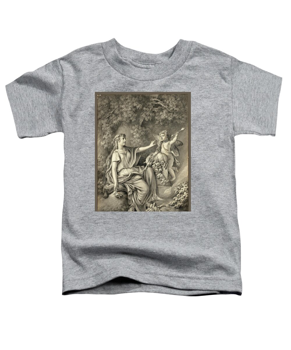 Jean-baptiste Huet Toddler T-Shirt featuring the drawing Sacrifice to Love by Jean-Baptiste Huet