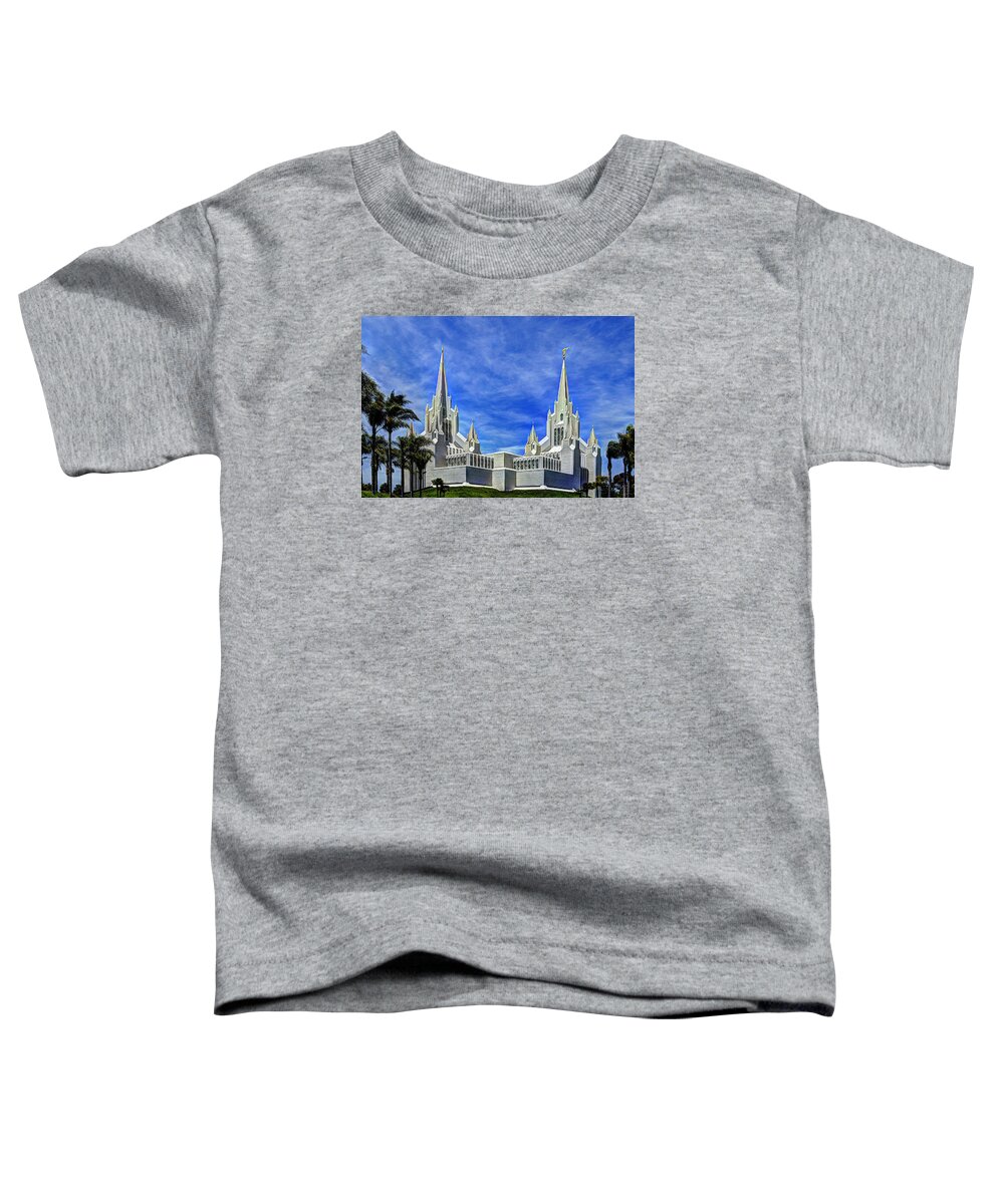 Architecture Toddler T-Shirt featuring the photograph San Diego California Temple by Paul LeSage