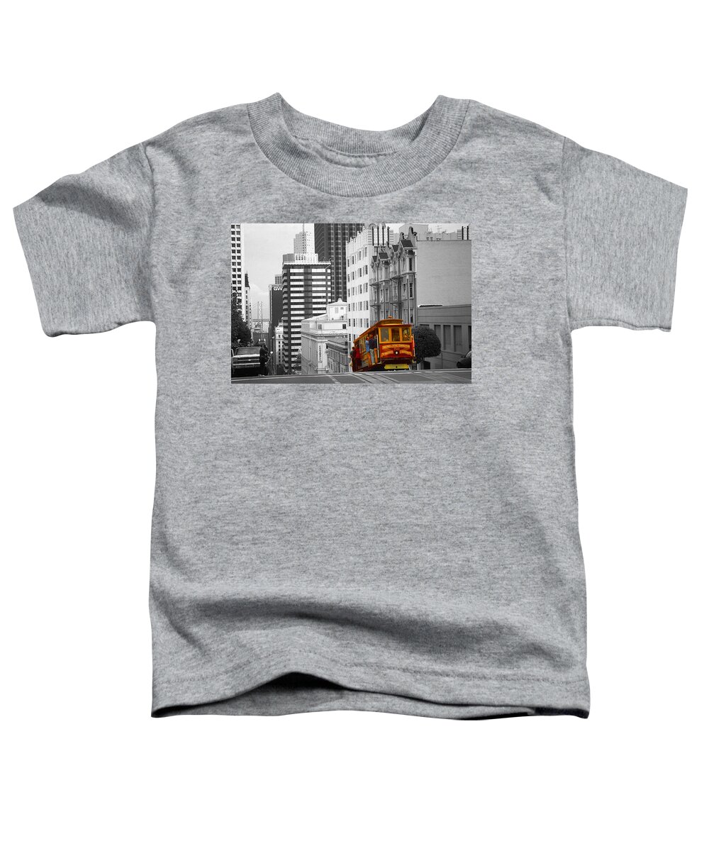 San+francisco Toddler T-Shirt featuring the photograph San Francisco Cable Car - Highlight Photo by Peter Potter