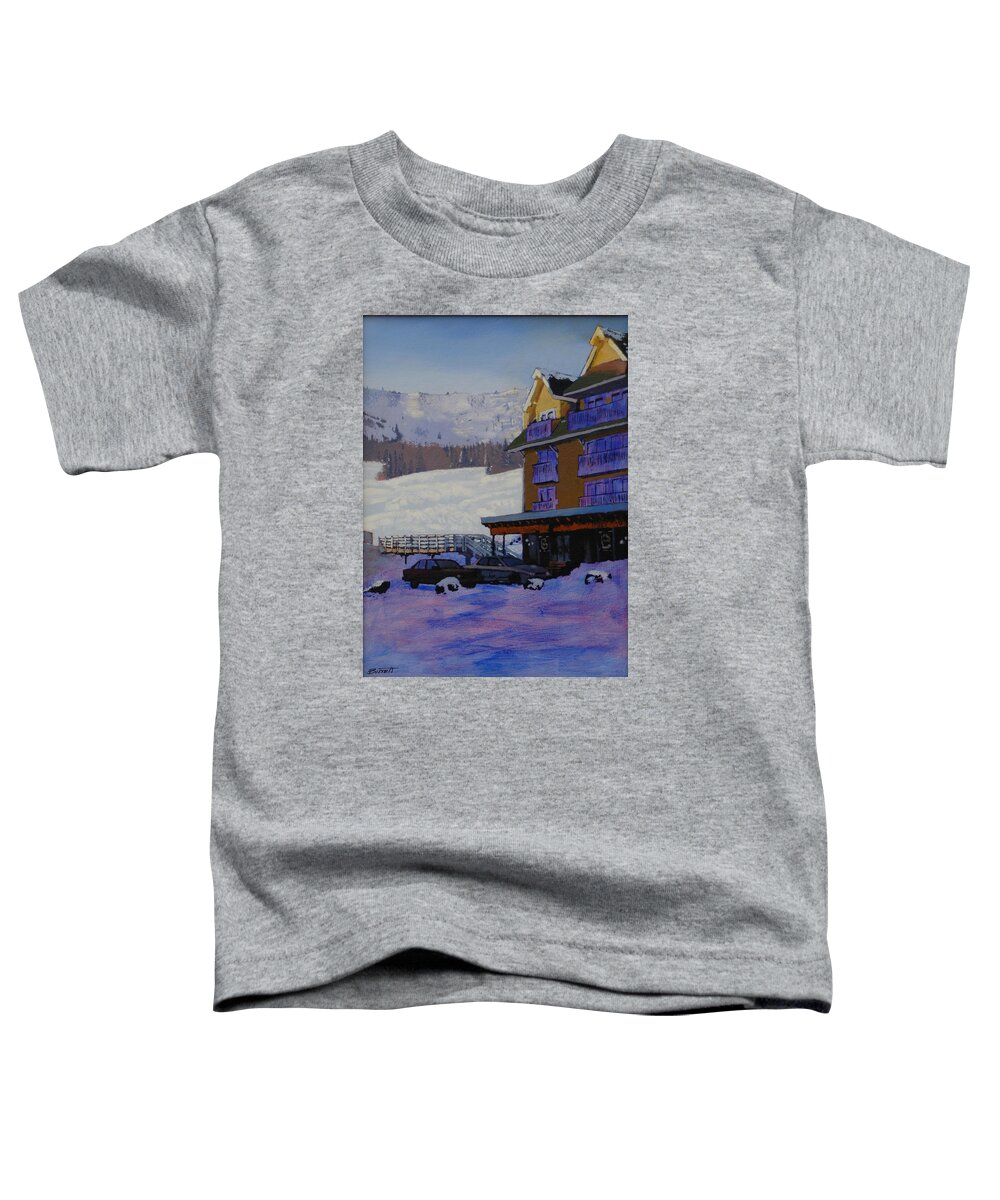 Schweitzer Toddler T-Shirt featuring the painting Schweitzer View by Robert Bissett
