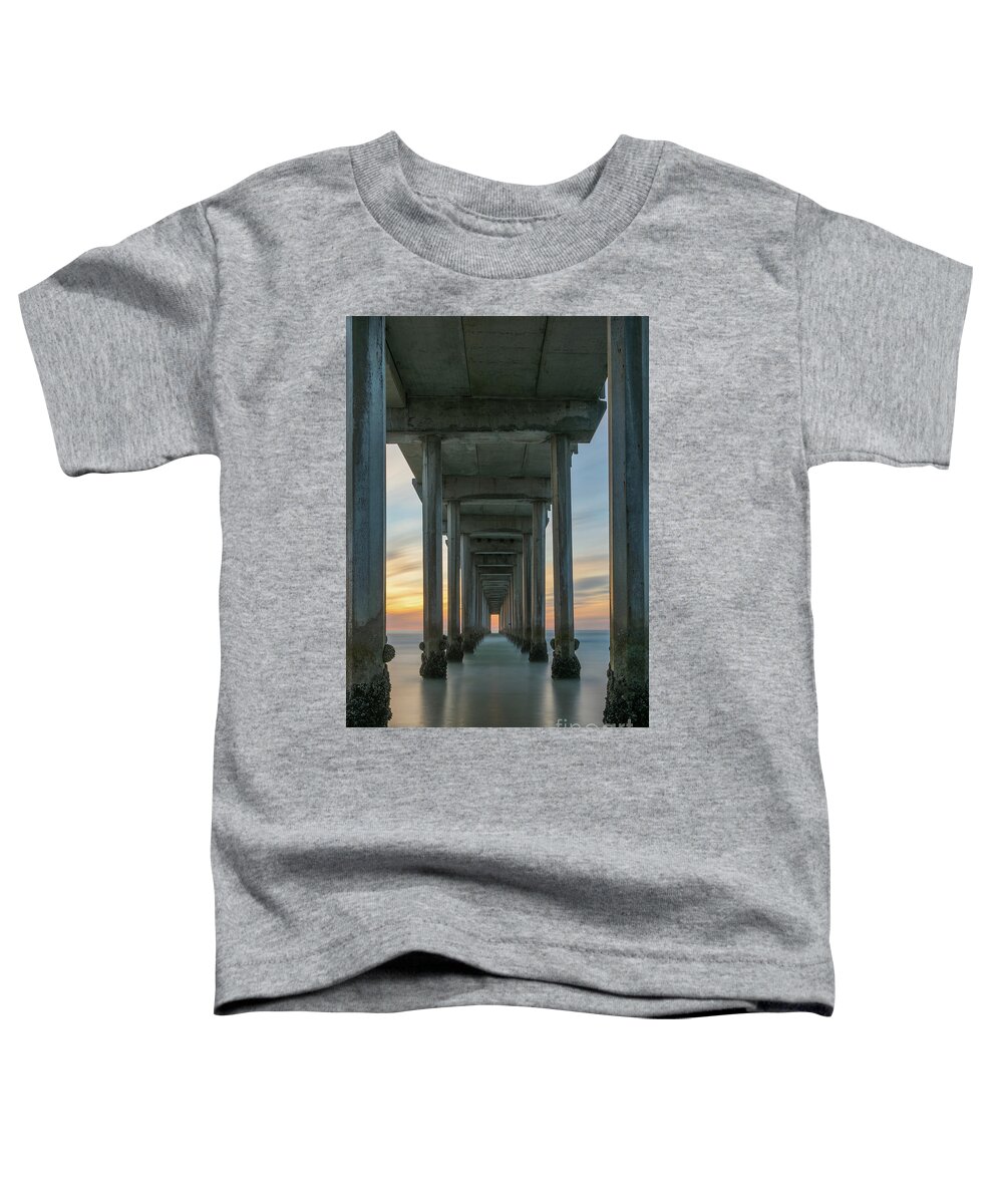 Scripps Pier Toddler T-Shirt featuring the photograph Scripps Pier Pillars by Michael Ver Sprill