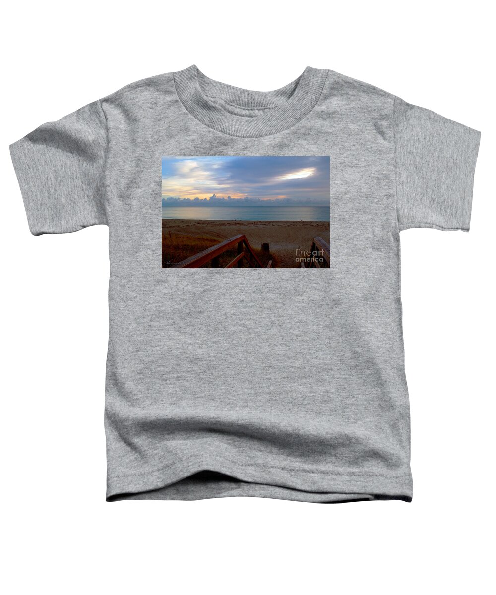 atlantic Coast Toddler T-Shirt featuring the photograph Seascape Dawn Morning Splendor Juno Beach Florida B2 by Ricardos Creations