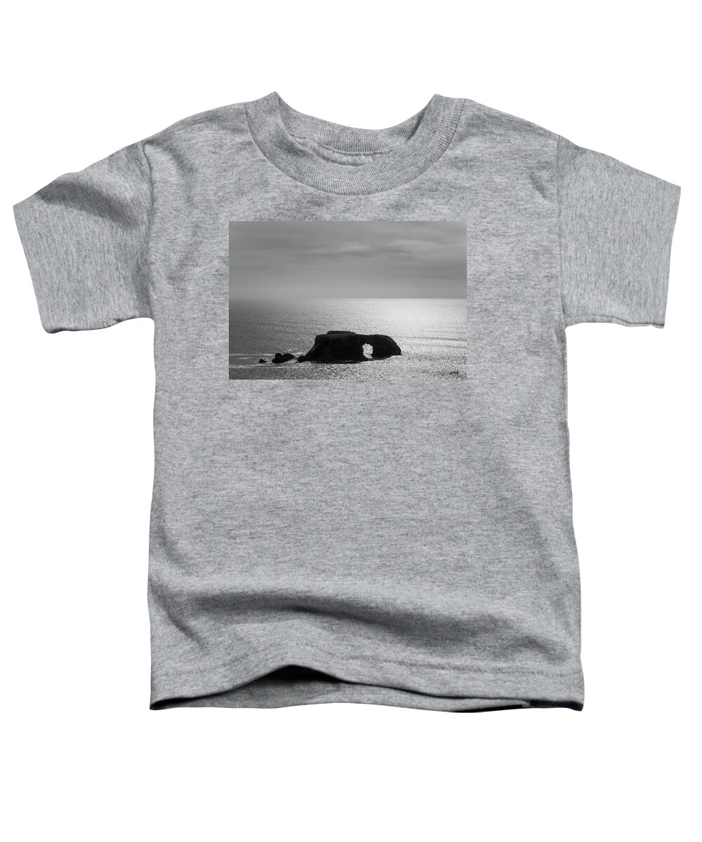 Pacific Toddler T-Shirt featuring the photograph Seascape Jenner California V BW by David Gordon