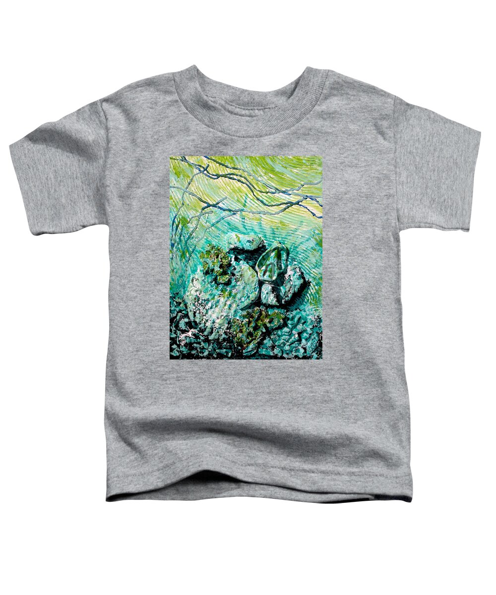 Seashell Toddler T-Shirt featuring the sculpture Seashell Collage by Susan Kubes