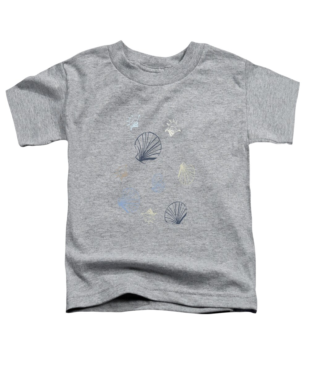 Seashell Toddler T-Shirt featuring the mixed media Seashell Pattern by Christina Rollo