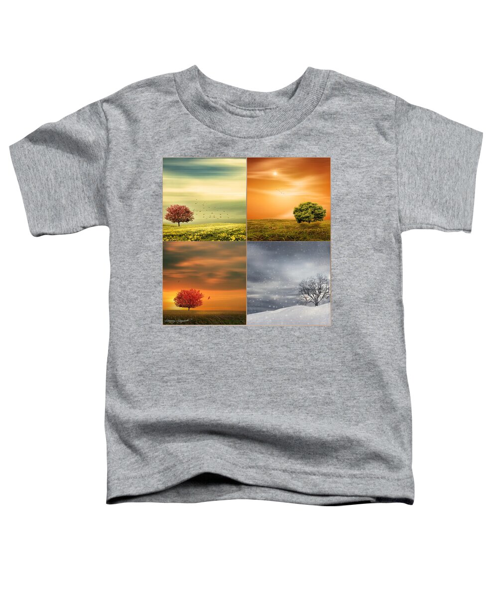 Four Seasons Toddler T-Shirt featuring the photograph Seasons' Delight by Lourry Legarde