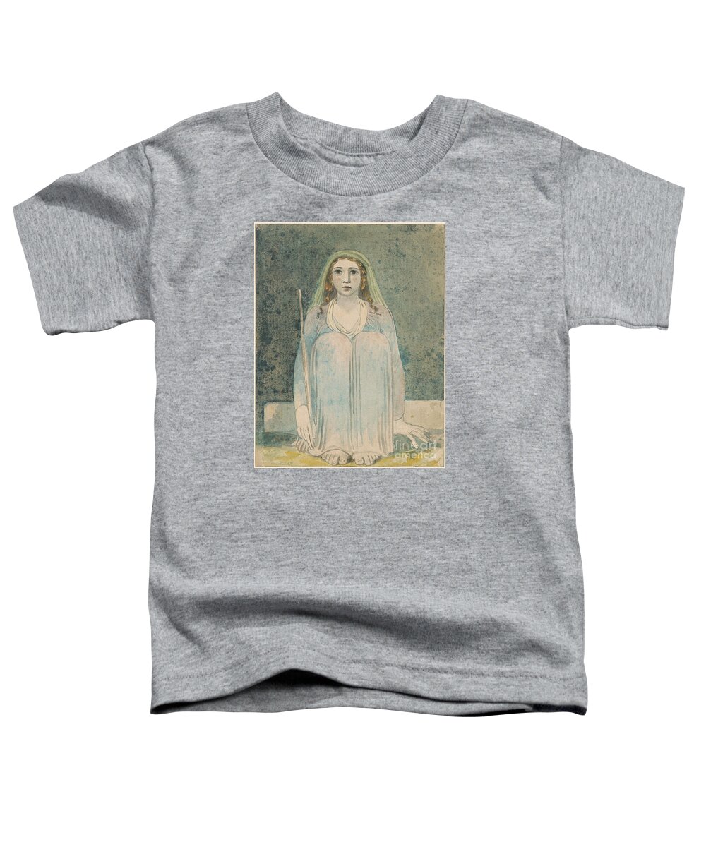 William Blake Toddler T-Shirt featuring the painting Seated Woman Holding a Staff by MotionAge Designs