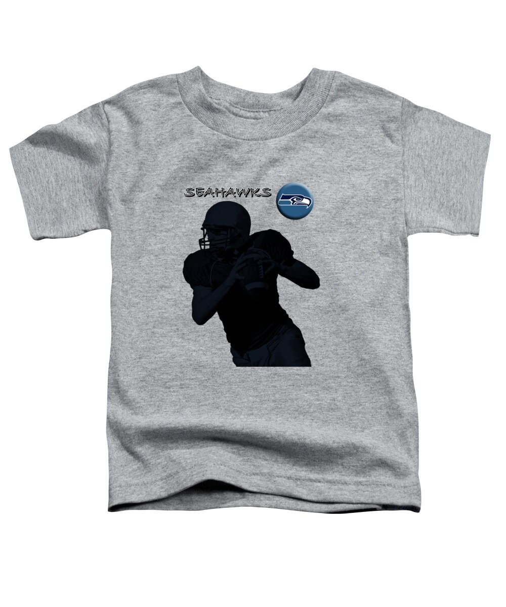 Seahawks Toddler T-Shirt featuring the digital art Seattle Seahawks Football by David Dehner