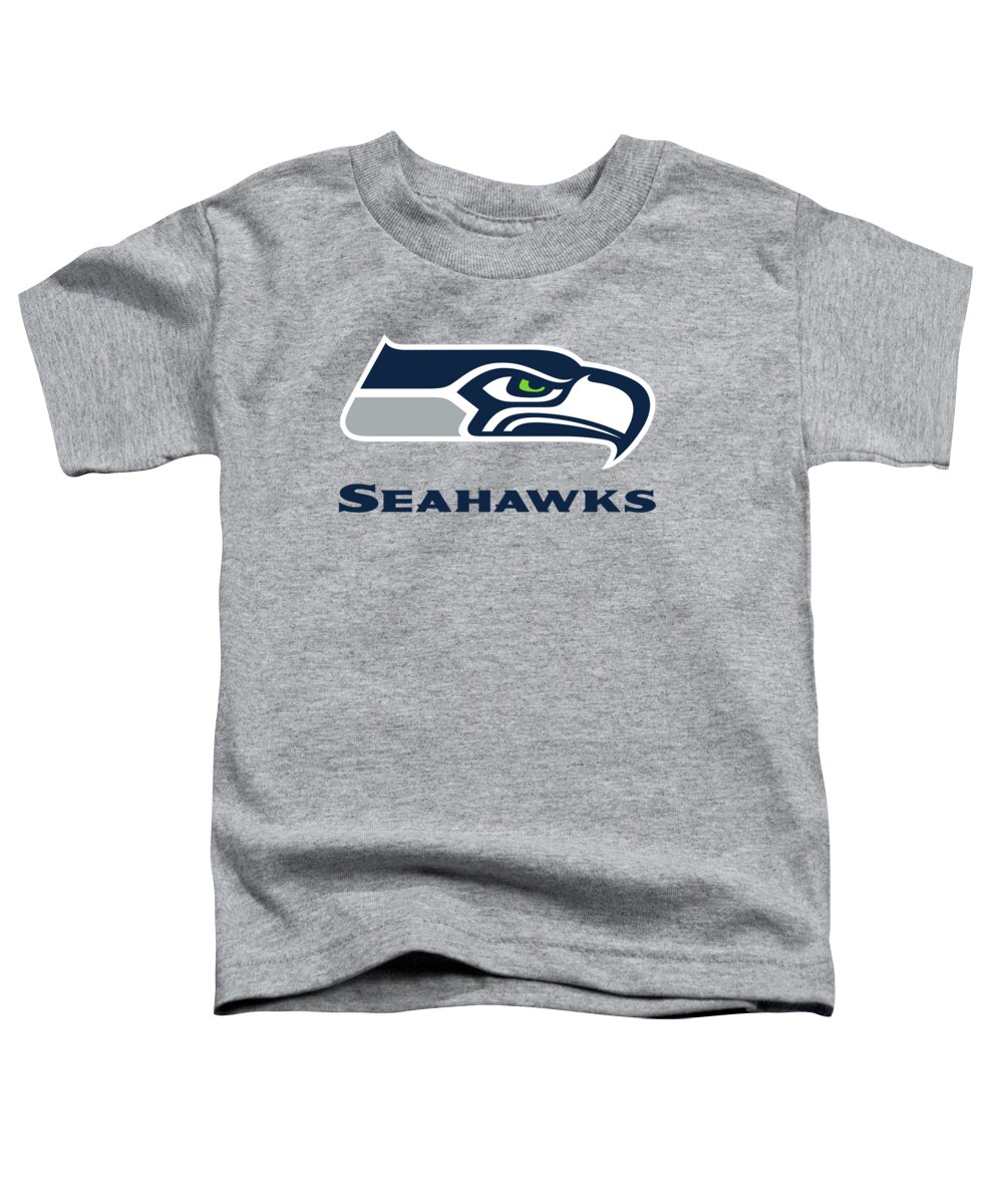 Seattle Toddler T-Shirt featuring the mixed media Seattle Seahawks Translucent Steel by Movie Poster Prints