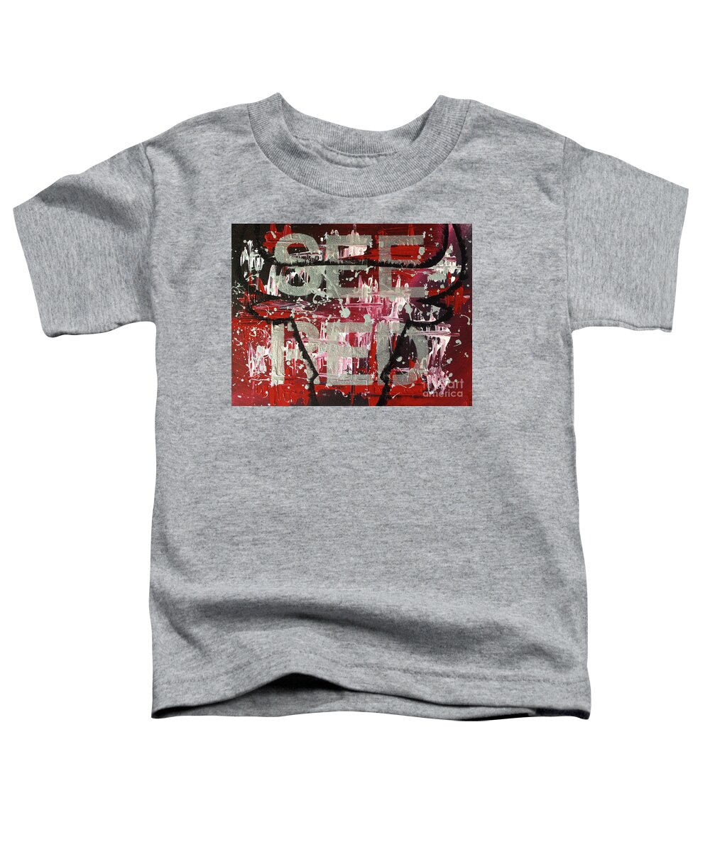 Chicago Bulls Toddler T-Shirt featuring the painting See Red Chicago Bulls by Melissa Jacobsen