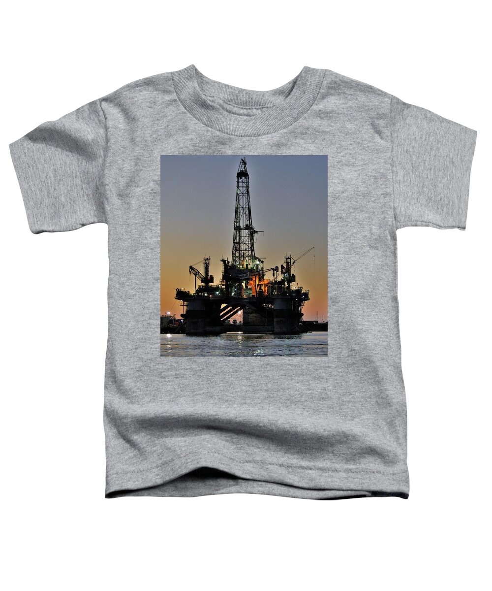 Galveston Toddler T-Shirt featuring the photograph Semi-Submersible by Savannah Gibbs