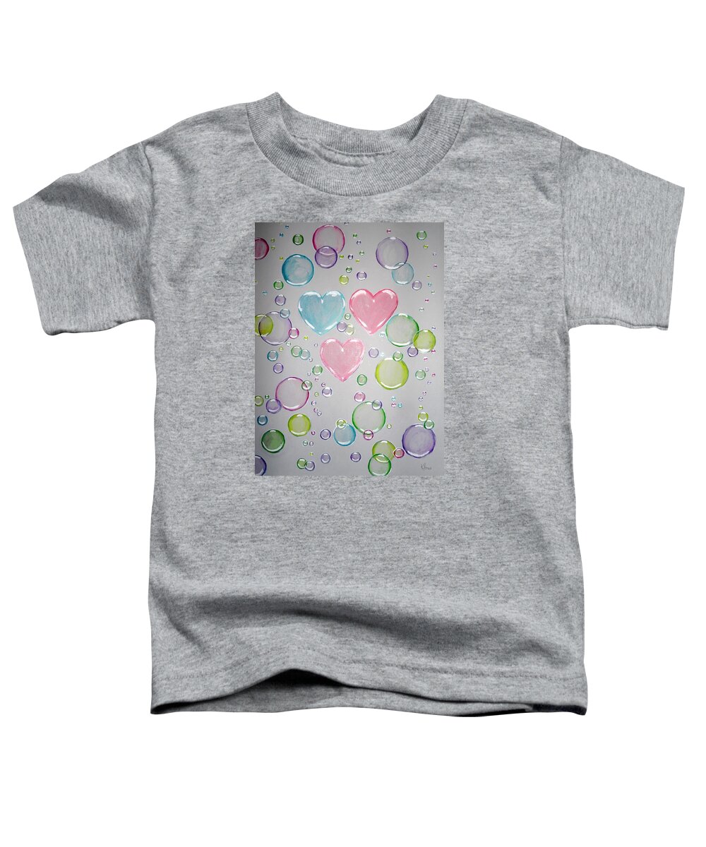 Sentiments Toddler T-Shirt featuring the painting Sentiments by Karen Jane Jones