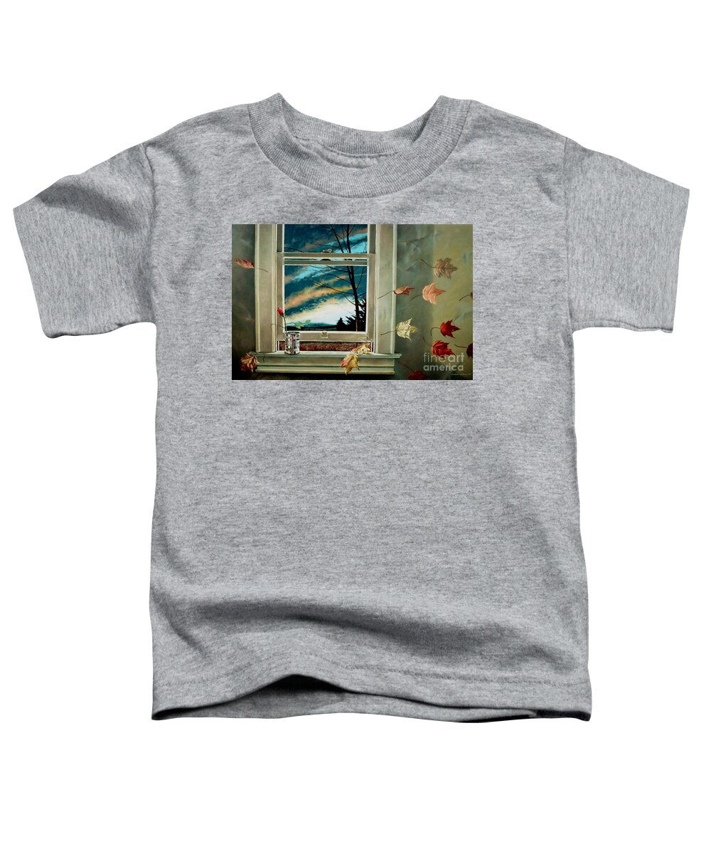 Autumn Toddler T-Shirt featuring the painting September Breeze by Christopher Shellhammer