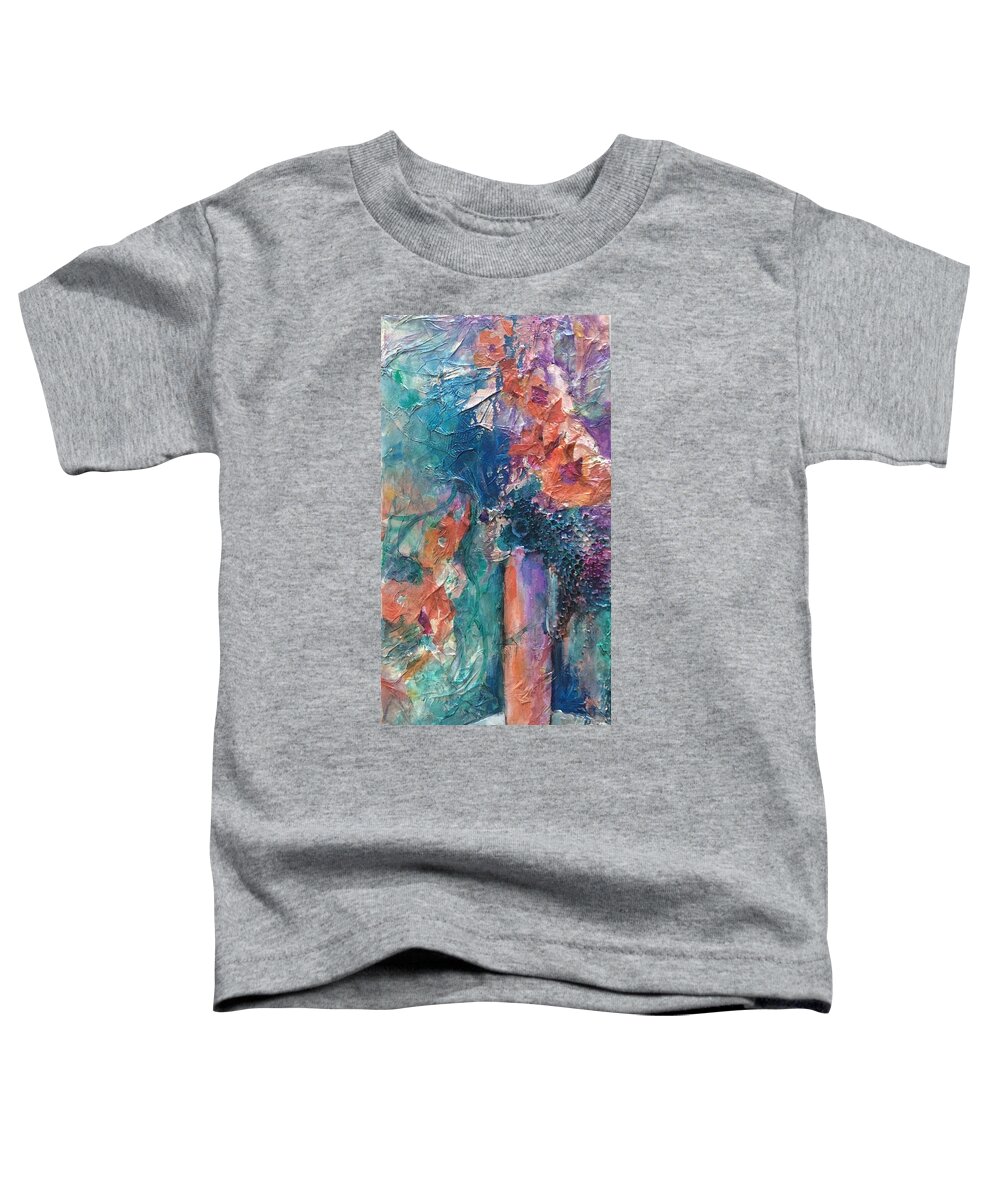Floral Bouquet Toddler T-Shirt featuring the painting Serenade by Karen Ann Patton