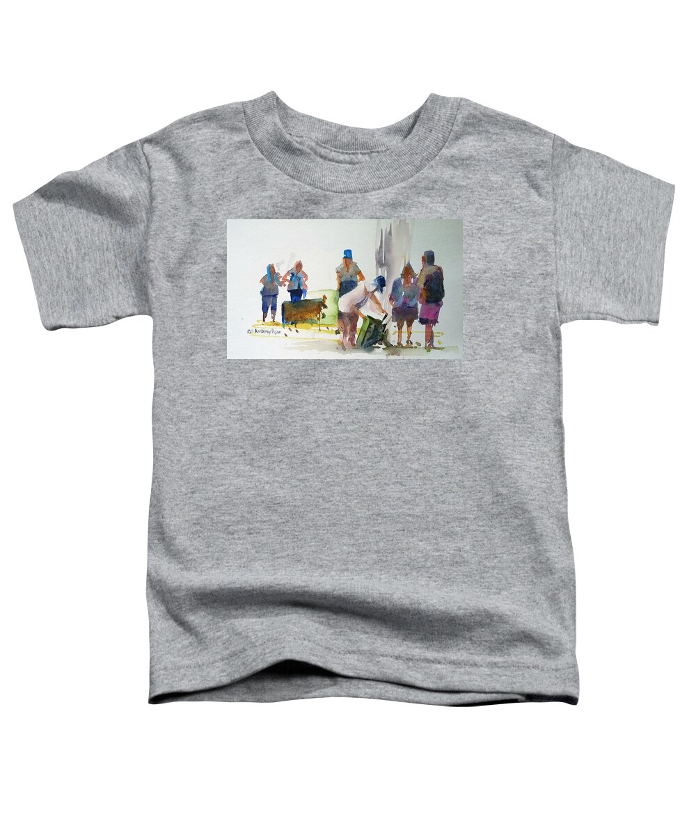 Figures Toddler T-Shirt featuring the painting Setting Up by P Anthony Visco