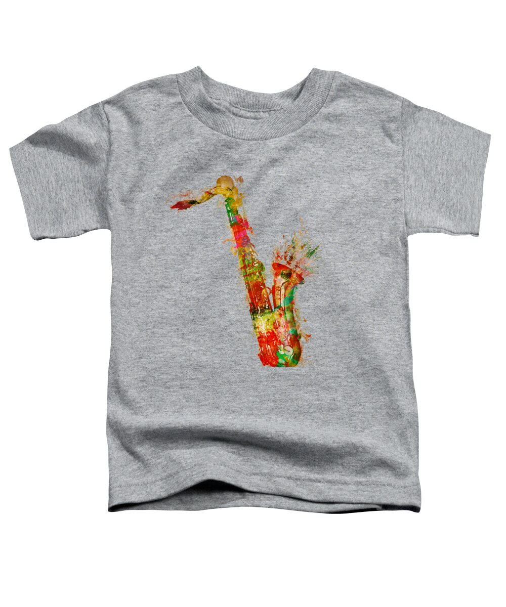 Saxophone Toddler T-Shirt featuring the digital art Sexy Saxaphone by Nikki Smith