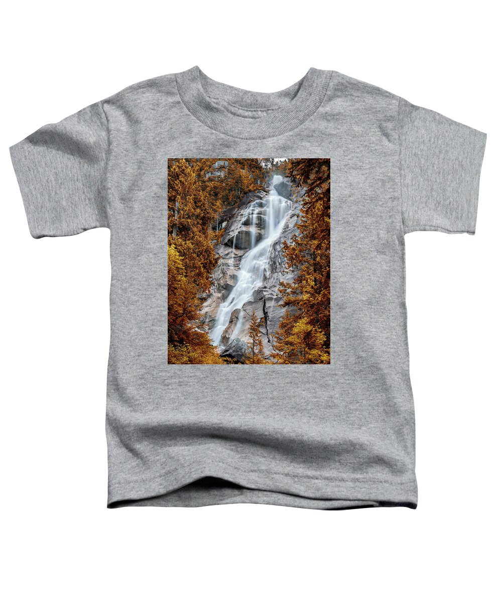 Shannon Falls Toddler T-Shirt featuring the photograph Shannon Falls - Indian Summer by Stephen Stookey