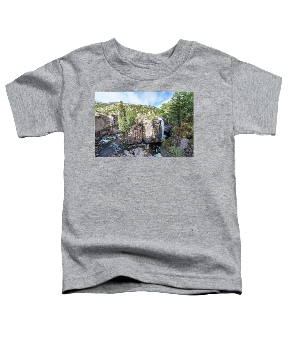 Wyoming Toddler T-Shirt featuring the photograph Shell Falls and Canyon by Jess Kraft