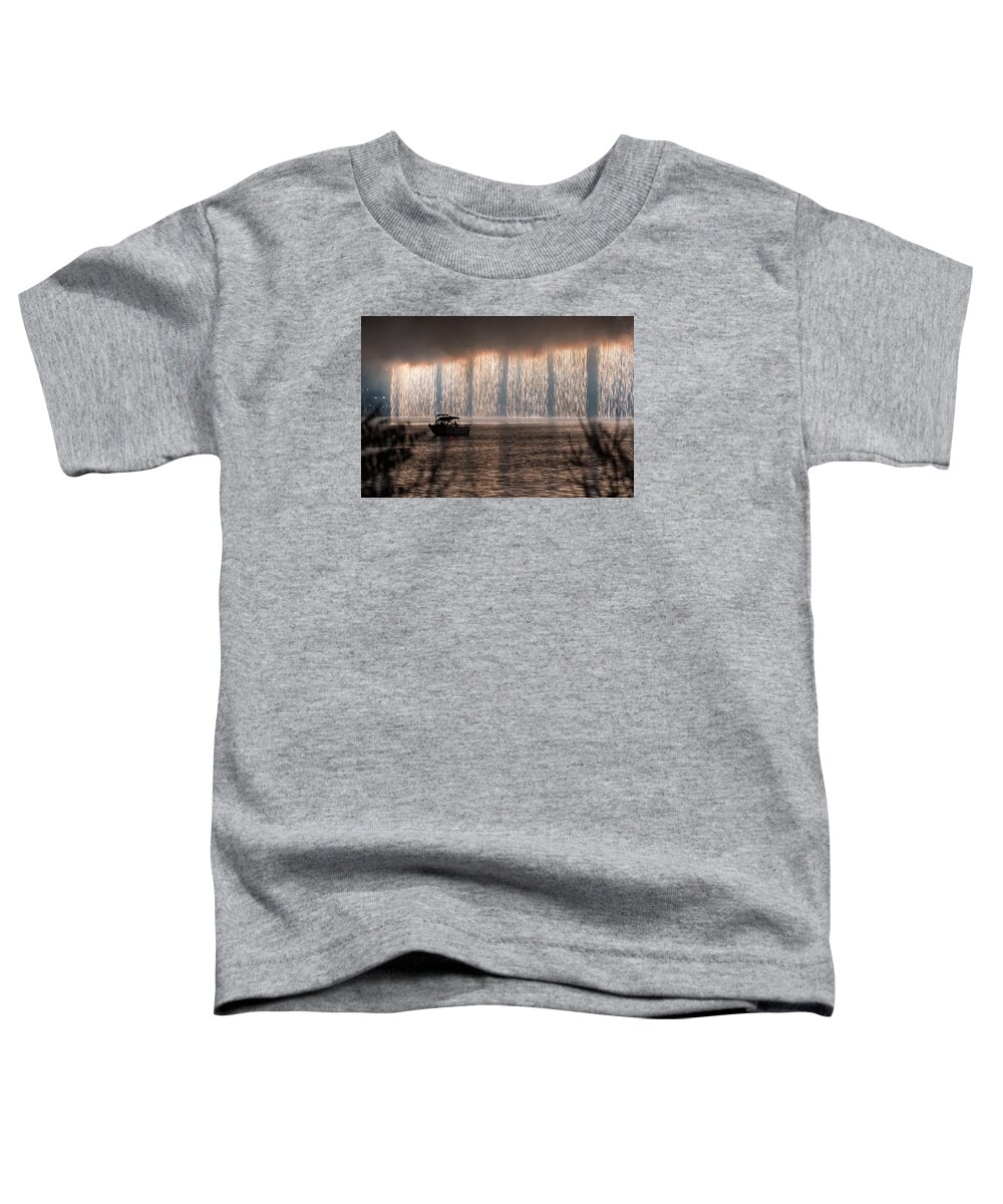 Fireworks Toddler T-Shirt featuring the photograph Shower of Fireworks by Holden The Moment