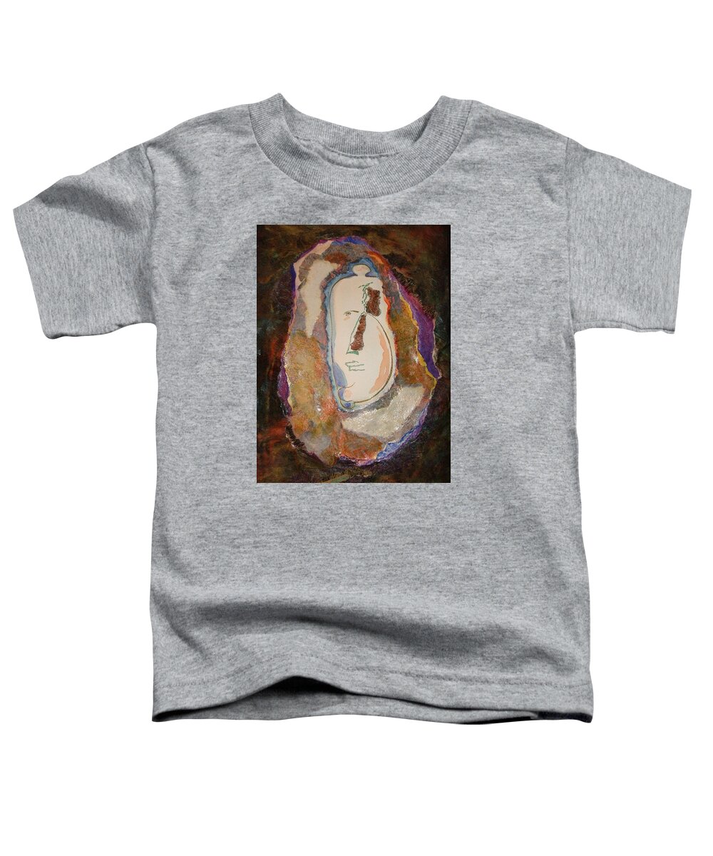 Contemporary Face Toddler T-Shirt featuring the painting Showerman by Kim Shuckhart Gunns
